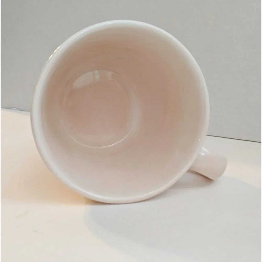 Williams Sonoma Napa Terra Cotta Coffee Mug 16 oz Grape Leaves Motif Made Italy